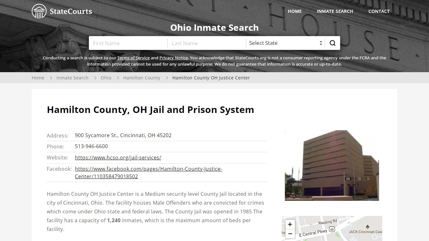Hamilton County OH Justice Center Inmate Records Search, Ohio - StateCourts