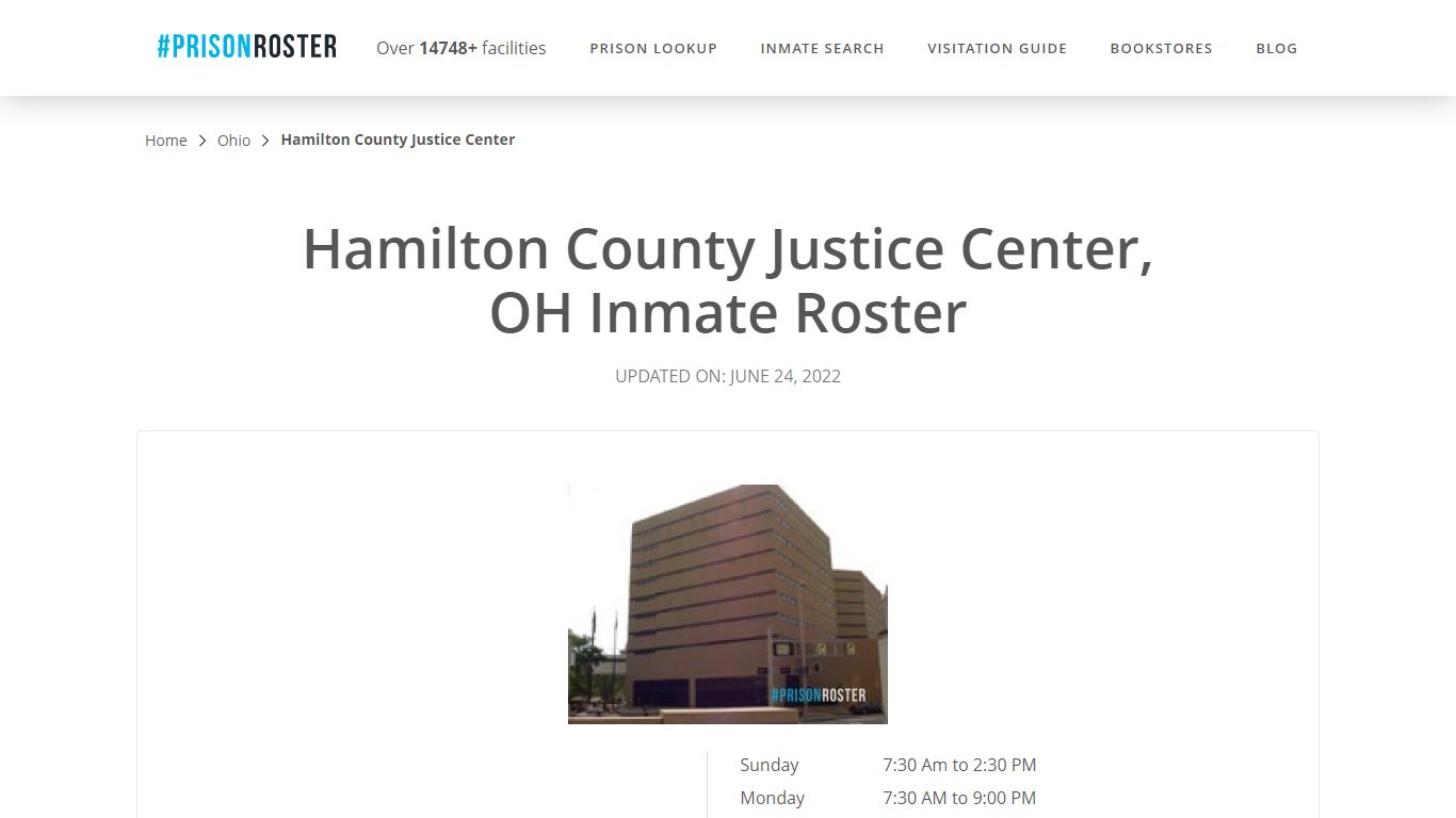 Hamilton County Justice Center, OH Inmate Roster - Prisonroster